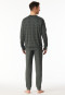 Pyjama lange interlock manchetten donkergroen patroon - Fine Interlock