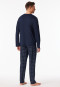 Lange pyjama nachtblauw geruit - Fine Interlock