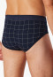 Sports briefs Fine Interlock fly patterned midnight blue - Fine Interlock