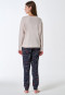 Long pyjamas with beige mottled cuffs - Family