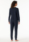Pyjamas long cuffs heart midnight blue - Family