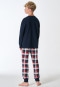 Pyjamas long cuffs check midnight blue - Family