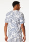 Shirt korte mouw statement print wit-blauw - SCHIESSER 150 Years