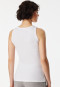 Chemise à bretelles côtelé brossé blanc - SCHIESSER 150 Years