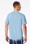 Shirt korte mouw V-hals pacific blue - Mix+ Relax