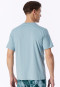 Short sleeve v-neck shirt, Ice Blue - Mix+ Relax