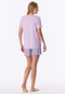 Schlafanzug kurz Interlock Blumen grün - Modern Nightwear