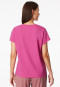 Shirt met korte mouw en v-hals fuchsia - Mix+ Relax
