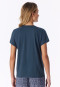Short-Sleeve V-Neck Shirt, Deep Blue - Mix+ Relax