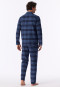 Pyjama lang Flanell faded denim kariert - Selected Premium Warming