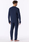 Lange pyjama met fijne rib-manchetten, deep sea blue - Selected Premium Warming
