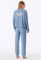 Pigiama lungo con polsini grigio-blu - Fashion casual
