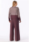 Long Pyjamas, Cocoa Brown Stripes - Casual Nightwear