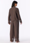 Pigiama lungo in tessuto a trama, con pizzo, marrone scuro - Modern Lace