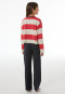 Lange pyjama met streepjes, vivid red - Nightwear