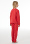 Lange pyjama van sweatshirtstof met manchetten, levendig rood - Nightwear