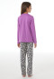 Schlafanzug lang Animal-Print beere - Nightwear