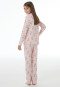 Lange pyjama met bloemenmotief, bonbonroze - Nightwear