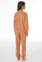 Schlafanzug lang Frottee Bündchen ratan - Nightwear