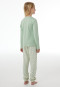 Schlafanzug lang Interlock Bündchen pastellgrün - Nightwear