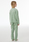 Schlafanzug lang Velour Herzchen pastellgrün - Nightwear
