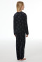 Lange pyjama van velours met hondenmotief, navy - Nightwear
