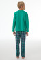 Schlafanzug lang Jersey Webware Karos jade - Nightwear