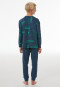 Schlafanzug lang Interlock Bündchen deep blue - Nightwear