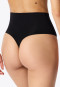 High Waist Cheeky String seamless Jersey schwarz - Seamless Contouring
