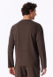 T-shirt à manches longues oversize marron foncé - Mix+Relax