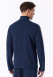 Sweatshirt met fijne rib en rits, warm, oversized, diepzeeblauw - Mix+ Relax