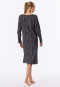 Long-Sleeve Interlock Nightshirt with Boat Neckline, Deep Sea Blue Patterned - Interlock