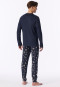 Lange pyjama met manchetten, diepblauw - Family