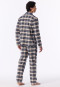 Lang pyjama van flanel met veelkleurig geruit patroon - Family