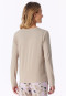 Long-Sleeve V-Neck Shirt in Bright Taupe - Mix+ Relax