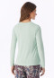 Shirt met lange mouwen en v-hals, kleur matcha latte - Mix+ Relax