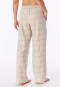 Long Flannel Pants, Bright Taupe Chequered - Mix+ Relax