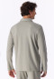 Shirt met lange mouwen, fijnrib, jacquard, rits, bright taupe - Mix+ Relax