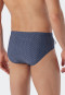 Bade-Sir knitwear swim briefs recycled zip pocket dark blue patterned - Marineland
