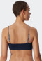 Bandeau-bikinitop gevoerd softcups verstelbare bandjes donkerblauw - Mix & Match Reflections