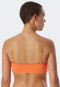 Bandeau Bikini-Top gefüttert Softcups variable Träger orange  - Mix & Match Reflections