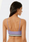 Top a fascia imbottito per bikini con spalline variabili, lilla - California Dream