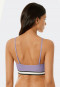 Bandeau bikini top padded variable straps purple - California Dream