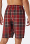 Bermudashort geweven stof biologisch katoen geruit terracotta - Mix+Relax