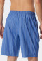 Bermudashort geweven stof biologisch katoen strepen aqua - Mix+Relax