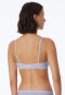 BH bügellos Doppelripp Organic Cotton herausnehmbare Pads flieder - Pure Rib
