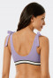 Bikini top a bustier con coppe estraibili e spalline regolabili di colore viola - California Dream