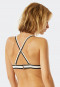 Bikini triangle top removable cups variable straps khaki - California Dream