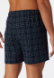Boxer in fine interlock con fantasia, blu notte/bianco - Fine Interlock