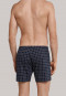 Boxershorts Jersey dunkelblau kariert - Dark Sapphire
